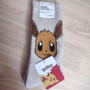 Eevee Pokemon Nintendo Ribbed Socks y2k Harajuku Kawaii